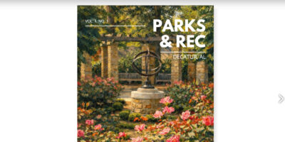 A screenshot taken of the cover for the Decatur Parks and Recreation 2026 Spring Activity Guide